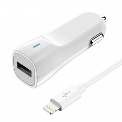 Автомобильное ЗУ OLMIO USB, 2.1A, +Lightning Кабель В Комплекте